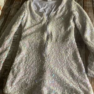 Spirit White Sequin Romper